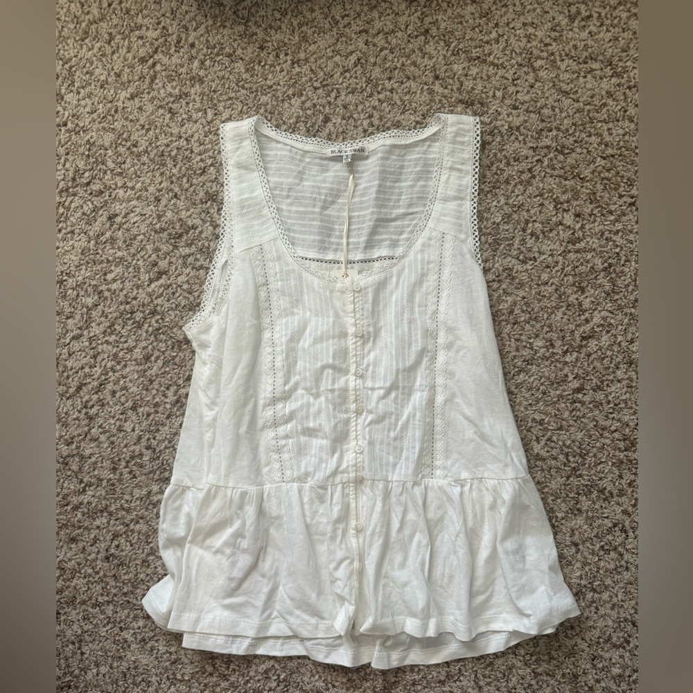White button tank top